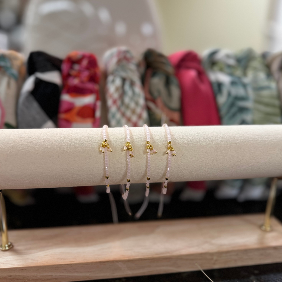 Chemistry Bracelet, Rose Quartz