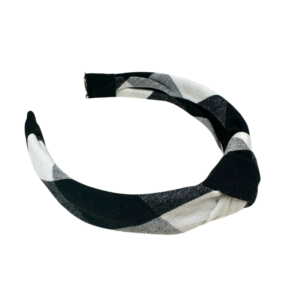 Black and White Fabric Headband