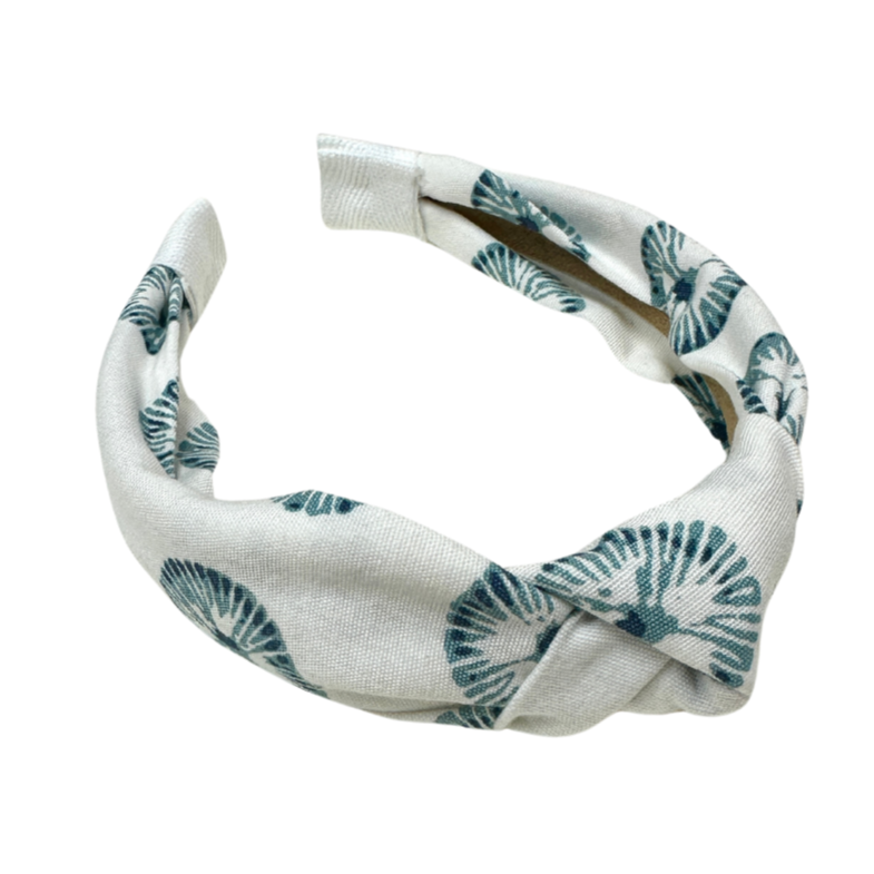 Blue and White Fabric Headband