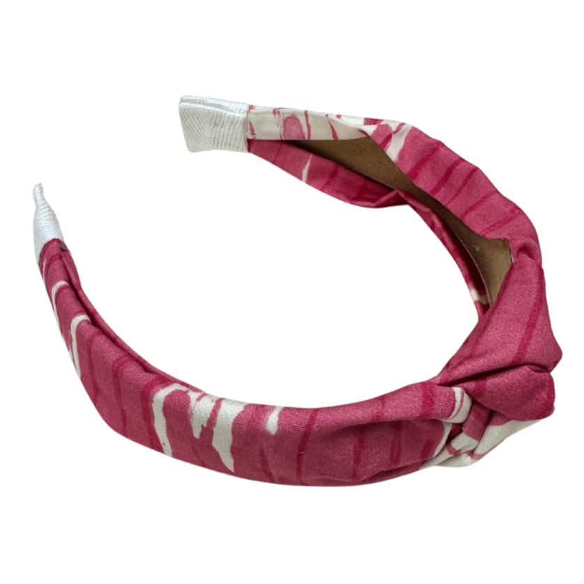 Pink Abstract Fabric Headband